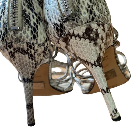 Michael Kors Charlene Snakeskin Women's Heels Brown Cream size 39 8.5 fits US - Picture 5 of 10